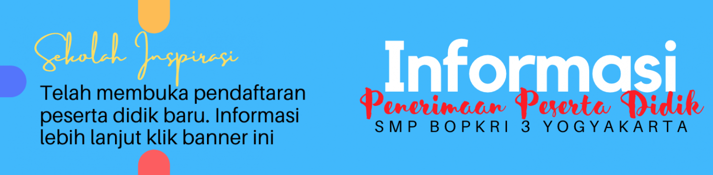 PPDB SMP BOPKRI 3 Yogyakarta